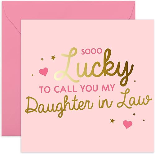 CENTRAL 23 - Bonita tarjeta de cumpleaños para nuera - So Lucky To Call You My Daughter In Law' - Tarjetas de cumpleaños para nuera - Tarjetas de