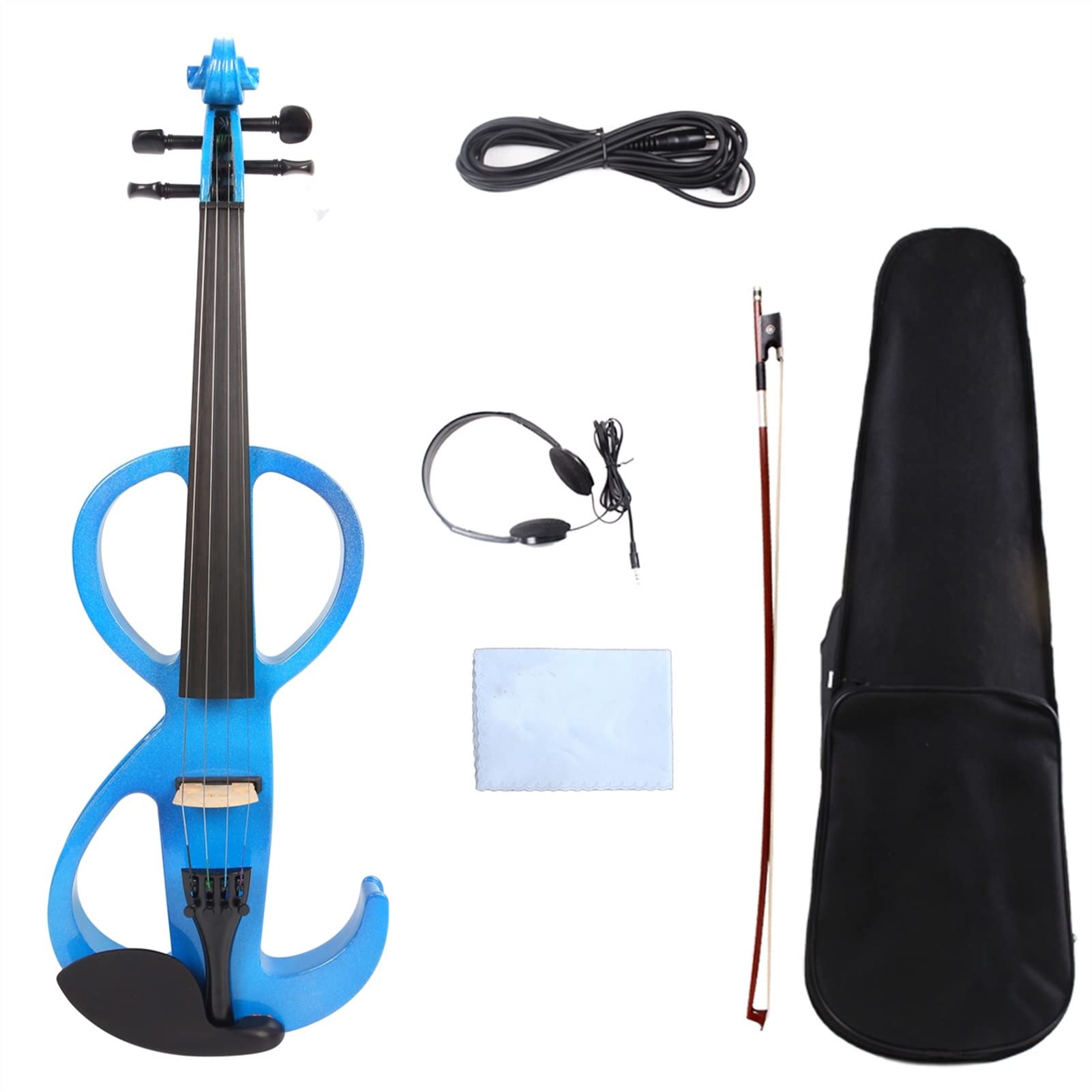 Amazon.co.jp: FLFL ヴァイオリン 4/4ブルーエレクトリックサイレント