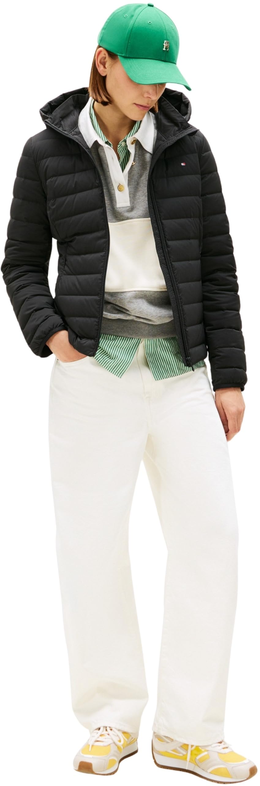 Tommy Hilfiger Stretch Nylon Lw Down Jacket Ww0ww47753 Doudoune Femme (lot de 1)