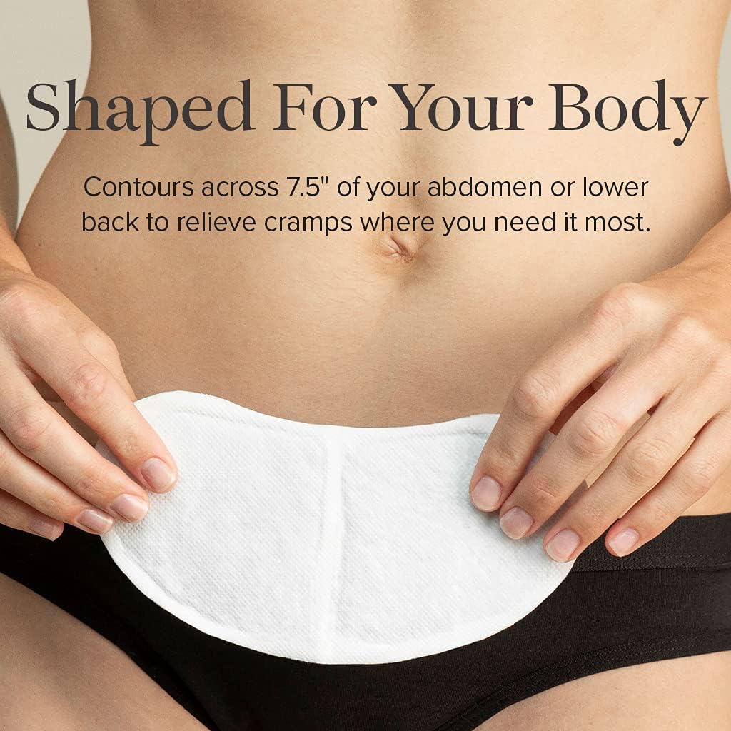 Heat Relief Patch by Cora | Soothe Cramps for up to 8 Hours with Heat from Activated Carbon | Adheres to Your Clothes to Ease Cramps Exactly Where You Need it : Health & Household