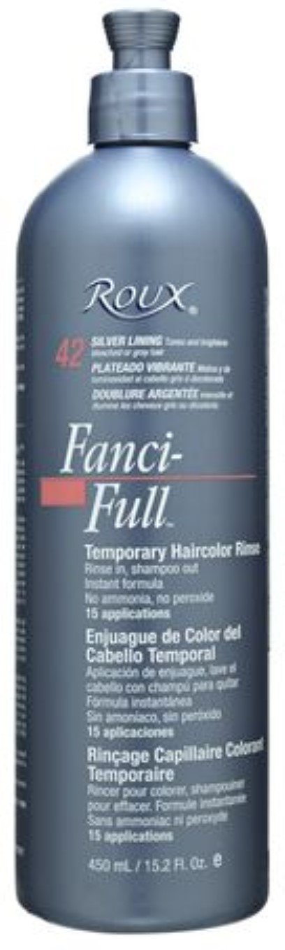 RouxFanci-Full Temporary Color Rinse 42 Silver Lining, 15.2 oz (Pack of 12)