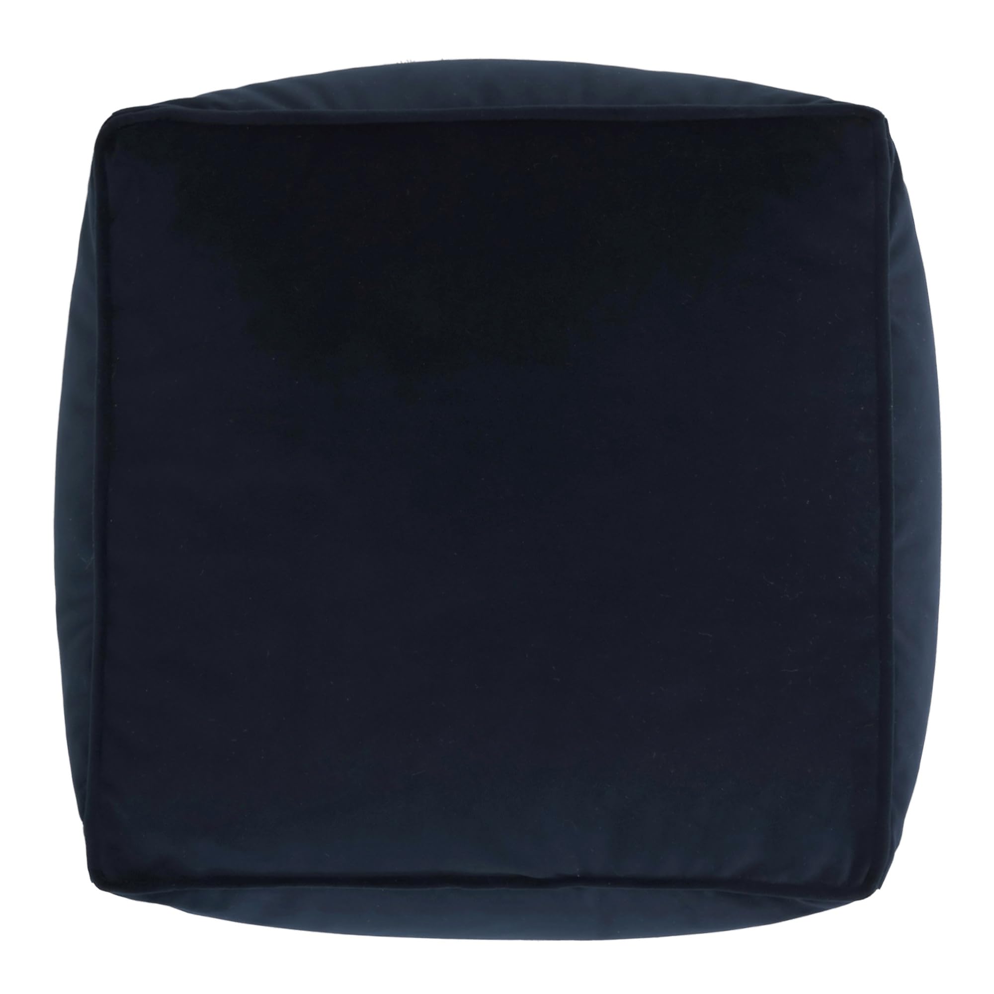 Icon Amara Hocker, Dunkelblau, Flauschiger Samt Stoff, Samt Sitzsack, Sitzpuff, Pouf Hocker mit Füllung, Fußhocker für das Wohnzimmer, Deko Wohnzimmer