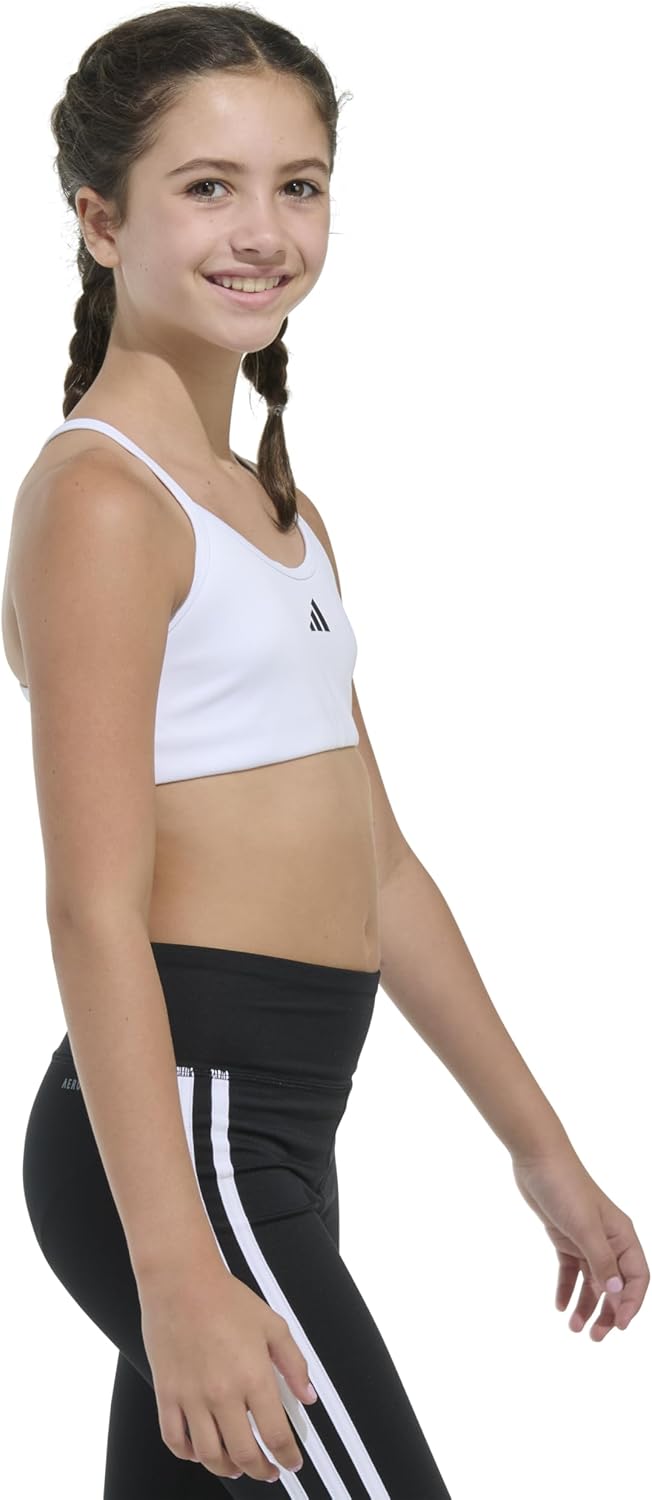 adidas Girls' Padded Y Back Sports Bra - Image 6