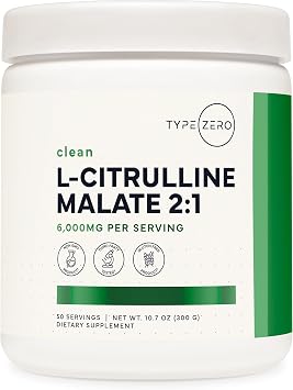 Type Zero L-Citrulline Malate Powder 21 Unflavored 300 Grams