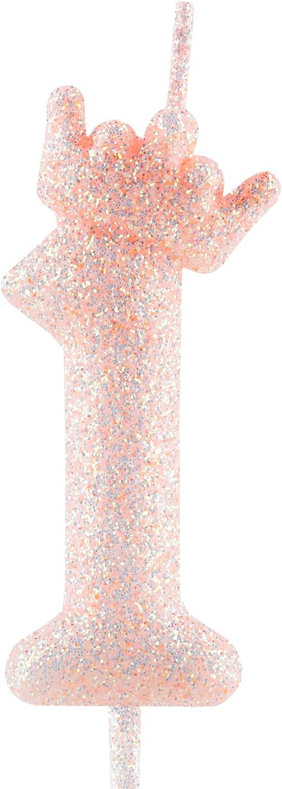 Zi Lan Vela de cumpleaños con corona rosa brillante 1