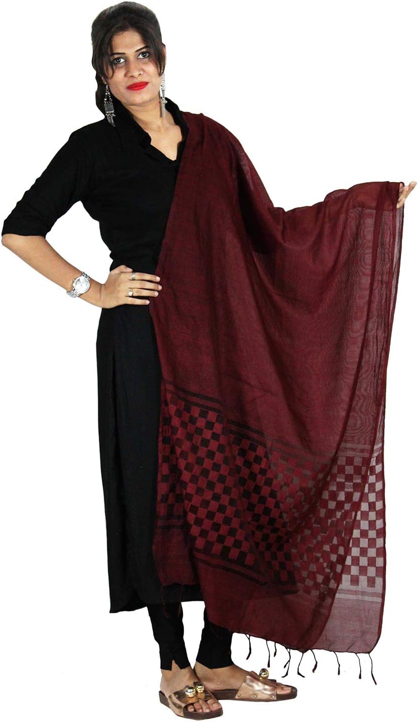 Dupatta Plain Maroon Chunni Women's Girls Wear Wrap Stole Hijab Scarf Gift For Her