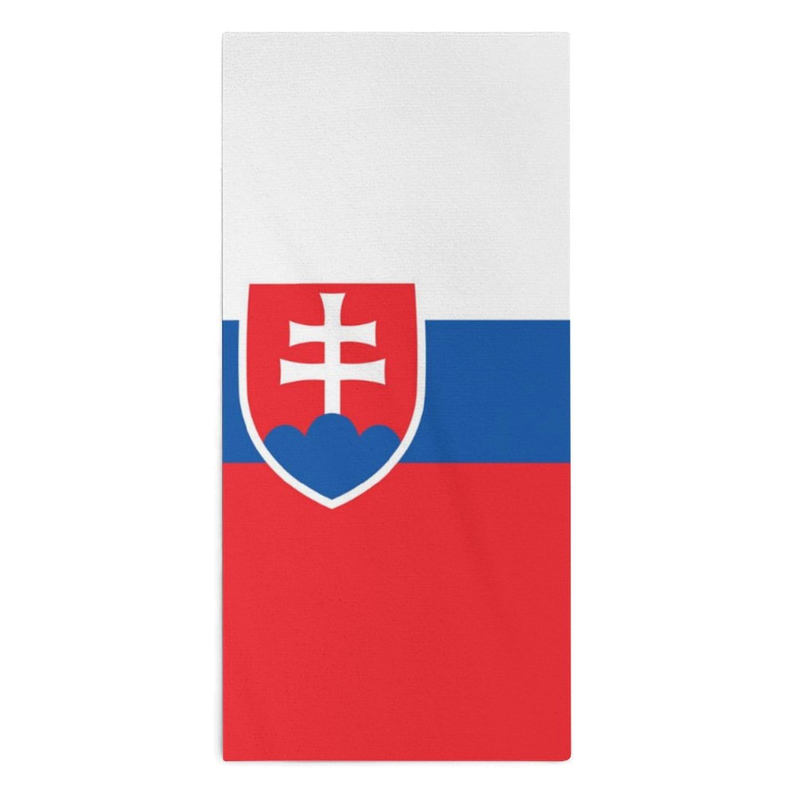 NCLQVJXZKHW Flag of Slovakia Hand Towels Soft Face Towel Gym Bathroom Travel Hotel 13"x28"