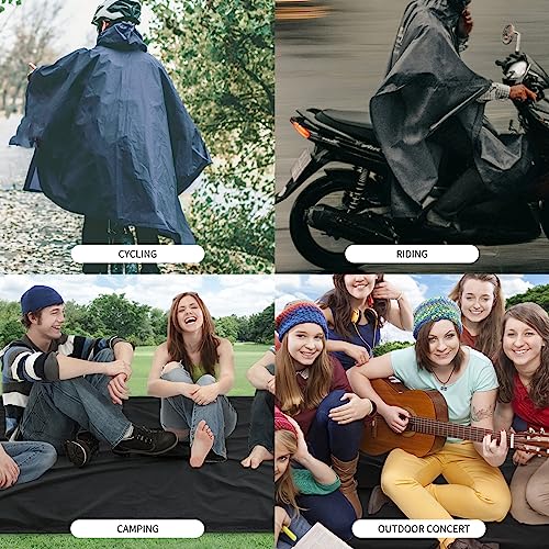 Namolit Poncho de chuva à prova d'água 3 em 1 leve com capuz capa de chuva para piquenique cobertor