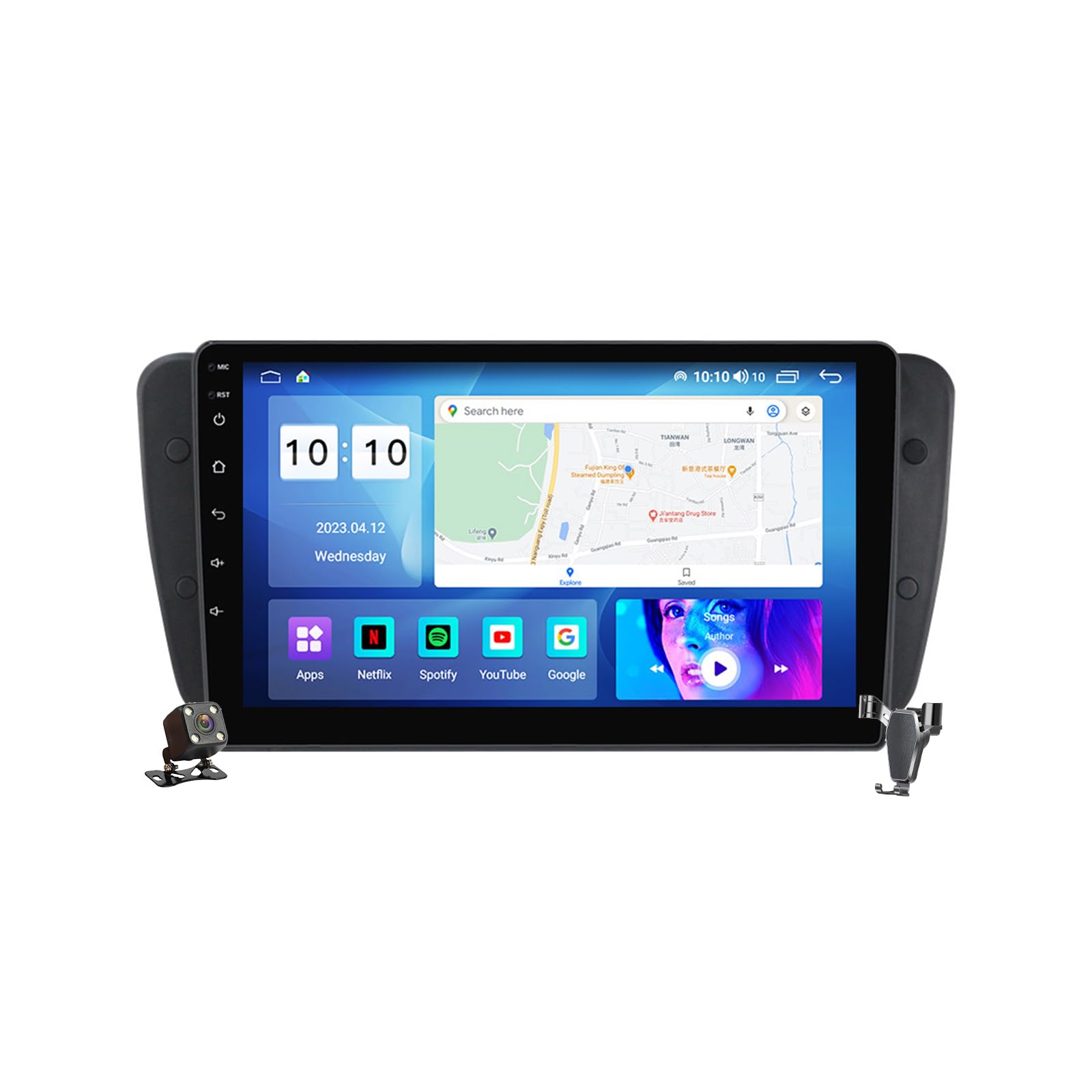 Car Stereo 2 Din Android 12.0 Radio with 4G 5G WiFi DSP Carplay for Seat Ibiza 6j 2009–2014 GPS Sat Navi 9'' Touchscreen MP5 Multimedia Video Player FM BT Receiver,M400s