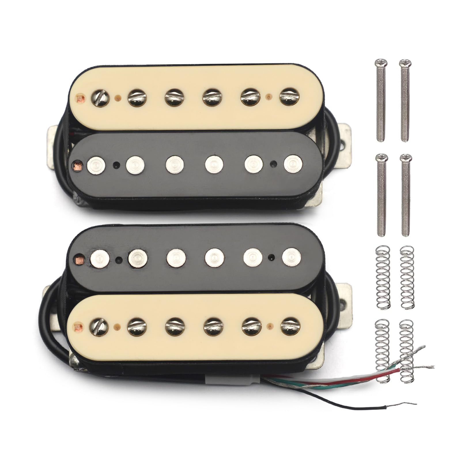SAPHUE Alnico 2 Pickup per chitarra elettrica N-50 7-8K/B-52 8-9K Humbucker Alnico II Pickup Double Coil Pickup Parti della chitarra (Zebra)