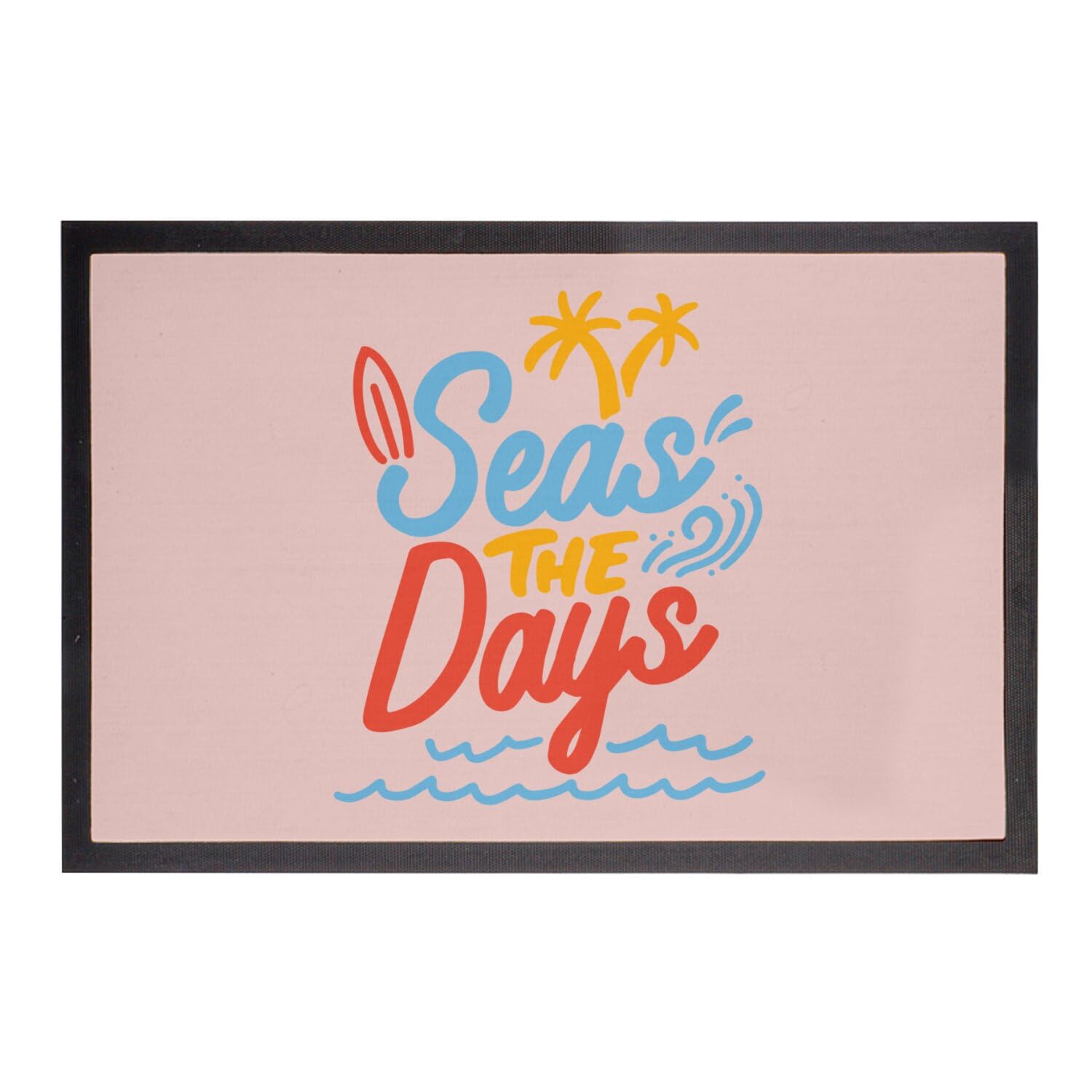 Paillasson rose anti saleté 75x50cm pour stopper le sable et décorer l'entrée