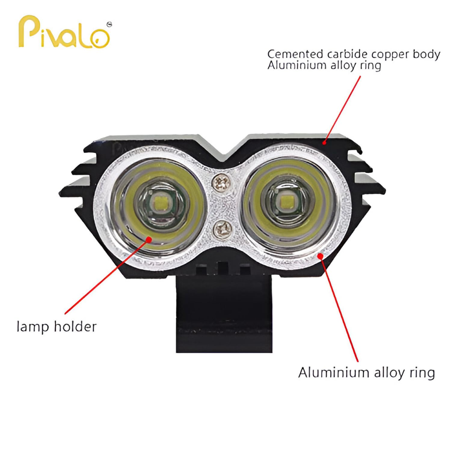 Pivalo PVL2OEF1 2 LED Owl Eye Headlight Lamp Waterproof CREE LED Fog Light with High/Low Beam Function & Handlebar Switch Universal for Bike, Motorcycle and Cars (20W, White, 1 PC) - Image 2 thumbnail