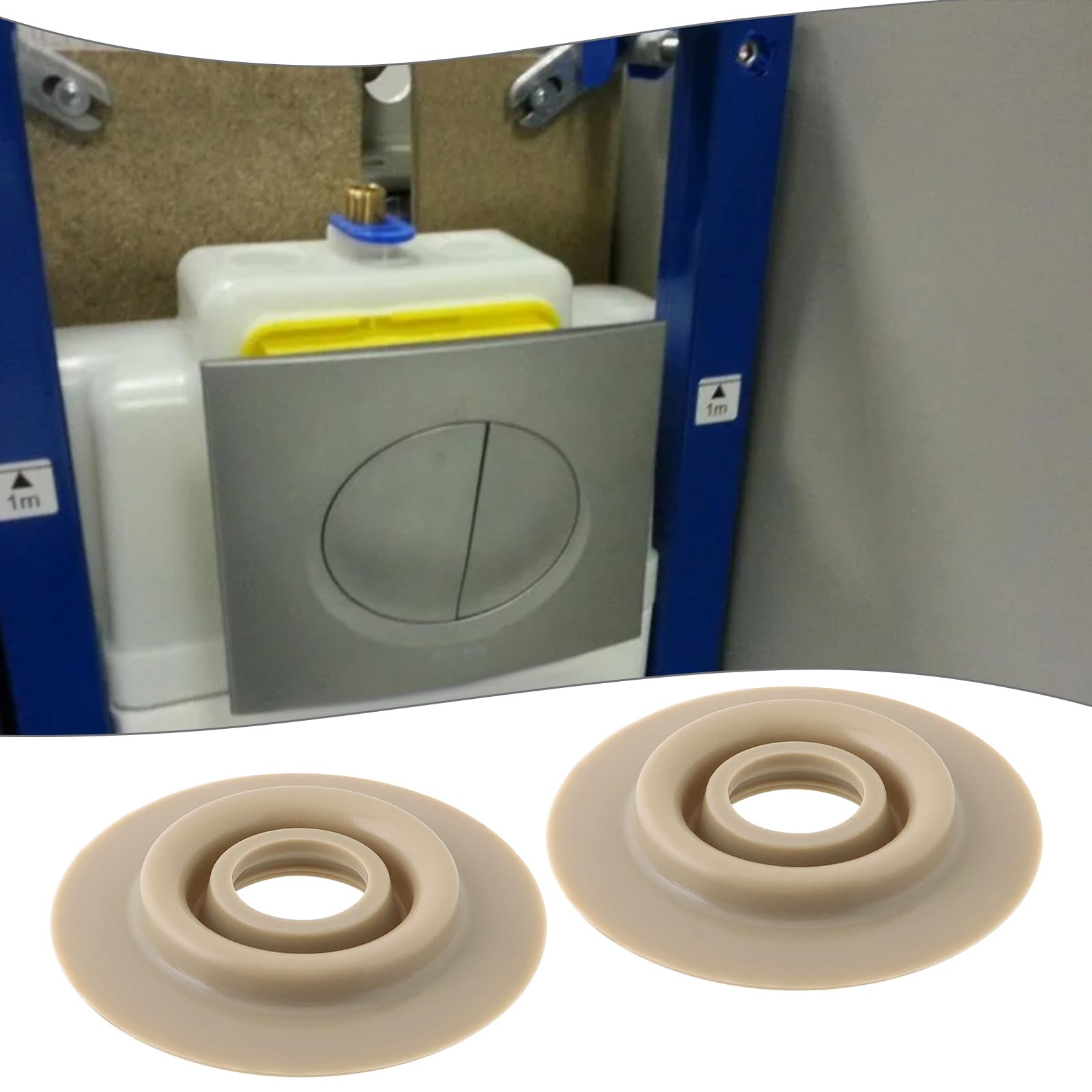 Create idea 2Pcs Flush Valve Seal Washer Diaphragm Syphon Washer OD 68mm ID 19mm H 10mm Flush Valve Seal Compatible with Wisa 1270 DF/336 DF Flush Valves - Image 3