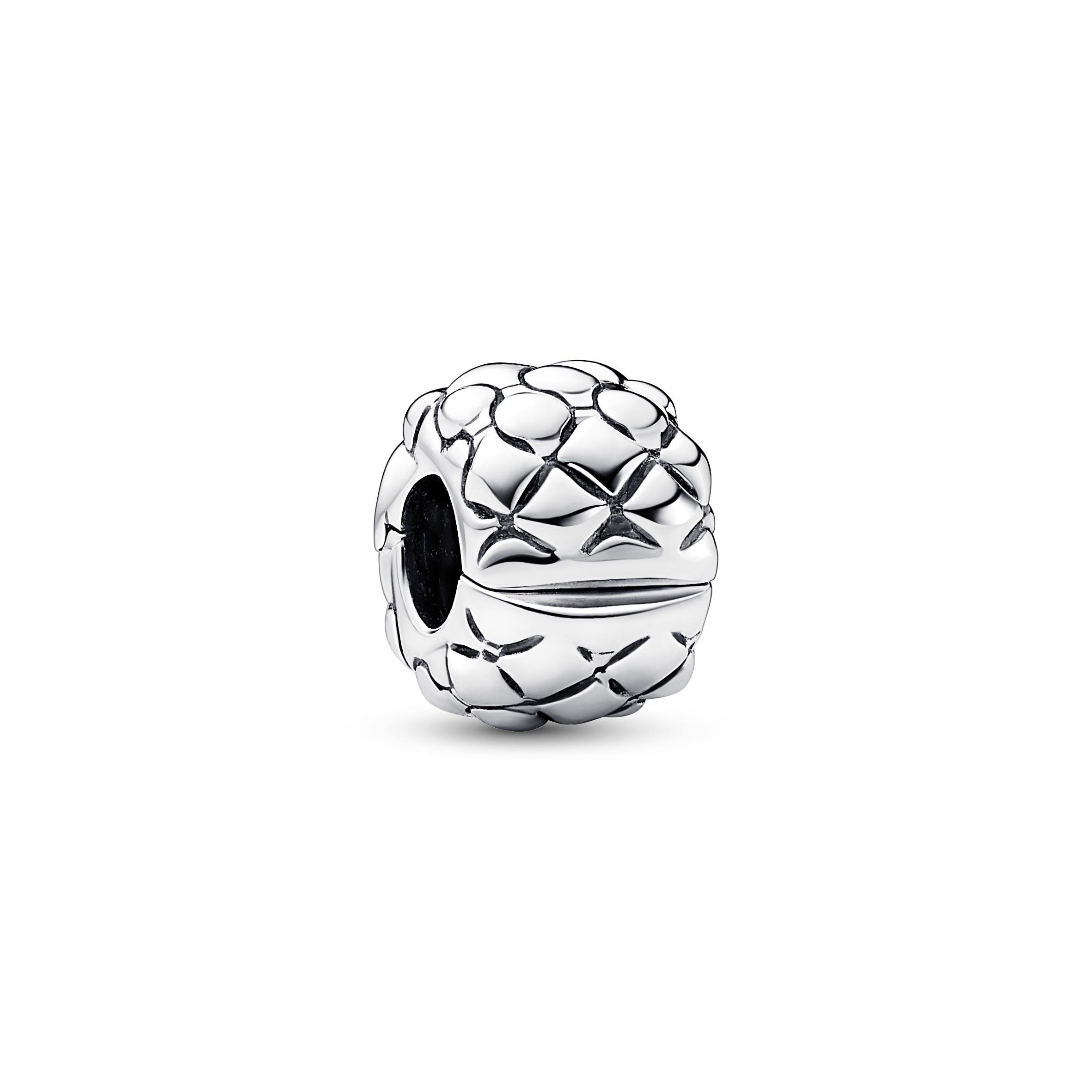 Pandora Moments Studded pattern sterling silver clip