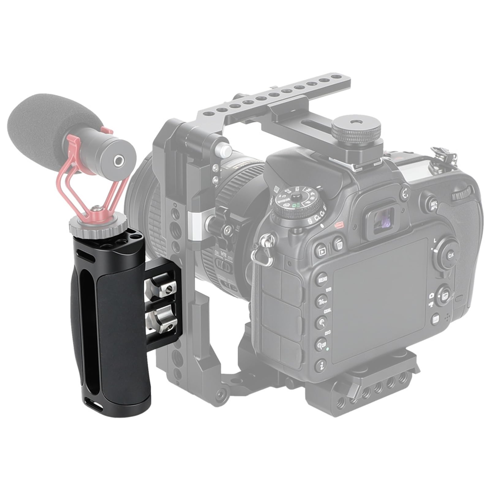 Poignée ergonomique double vis de 1/4" pour appareil photo numérique - Poignée latérale gauche et droite pour appareil photo numérique - Accessoires de petite cage - Double poignée à vis