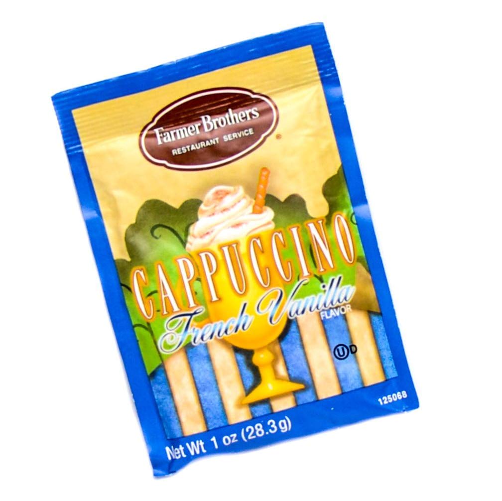 Farmer Brothers French Vanilla Cappuccino, 25 packets per box (1 Pack)