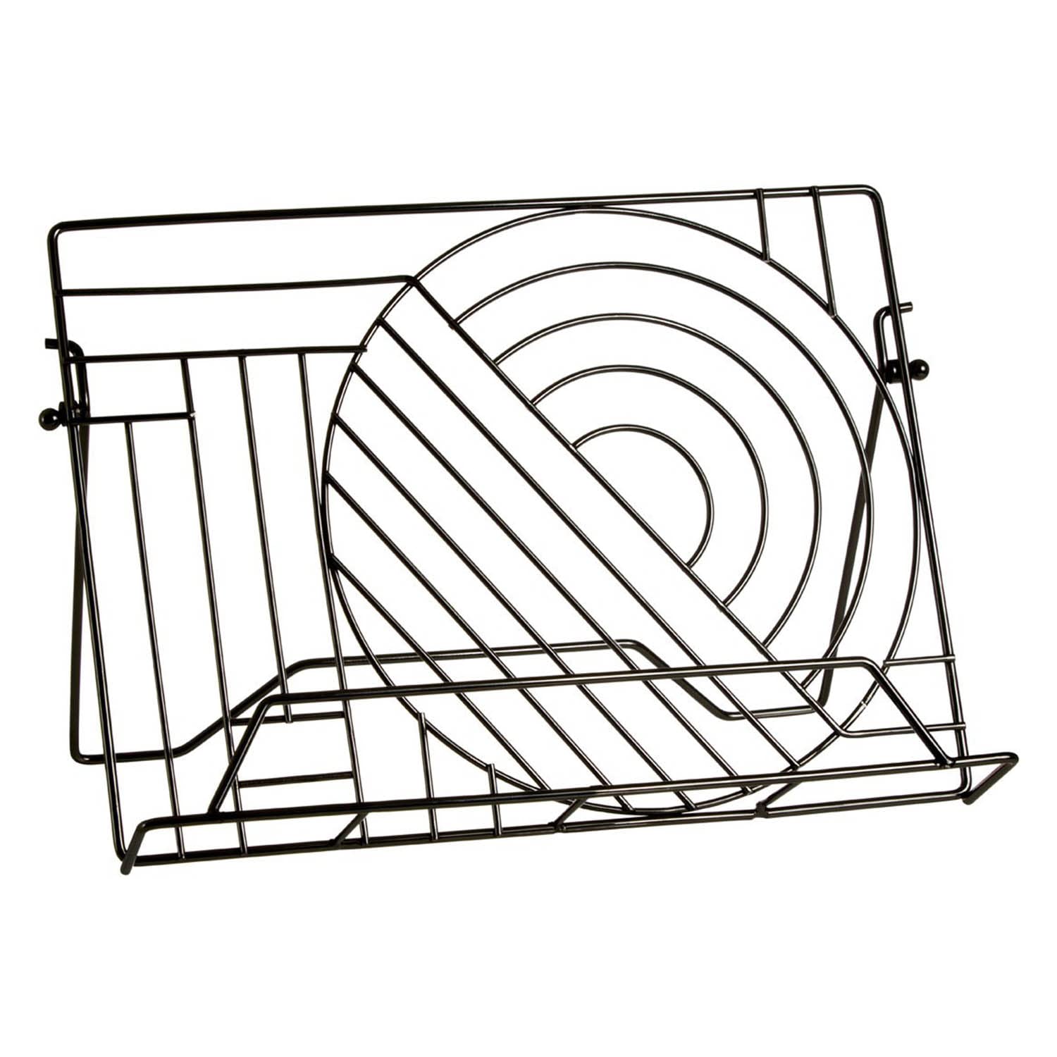 Premier Housewares Vertex Cookbook Stand - Black Nickel Finish - Iron