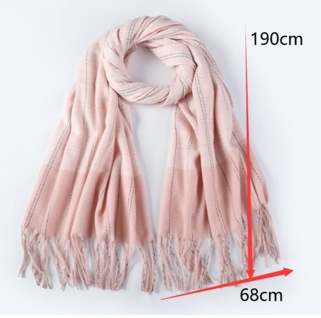 Fular Mujer Bufanda Bufanda De Mujer Bufandas Unisex Bufanda Simple Casual Señoras Invierno Cálido Chal Mujer Fiesta (Color : Rot, Size : 190 * 68cm)