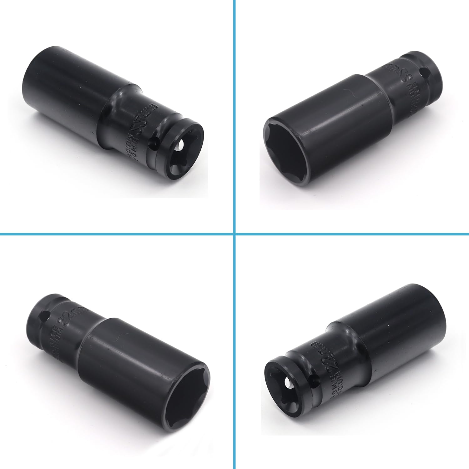 Juttzzei Deep Impact Socket, 1/2 Inch Drive by 22mm, Heat-Treated CR-V Steel Socket with 78mm Length - Image 4