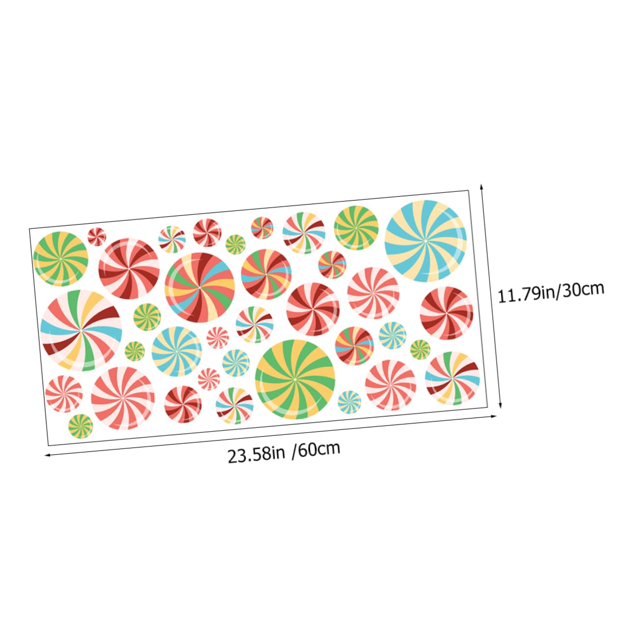 Hemobllo 8blätter Teiliges Bunter Weihnachts- Und Bodenkleber Selbstklebende Sticker Für Fenster Und Wände Kreative -dekoration Für Festliches Zuhause
