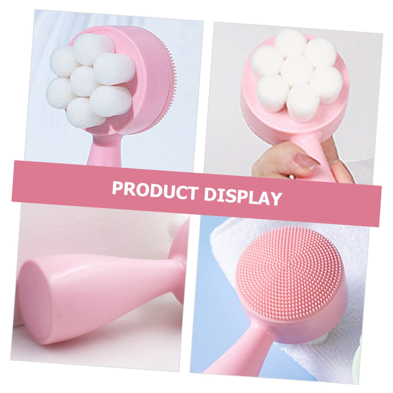 FOYTOKI Face Massage Brush Double-Sided Facial Cleansing Brush Safe and Comfortable for Long Use