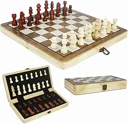 Jogo Xadrez C/Imã Tabuleiro De Madeira 40x40 Profissional (marrom 2)