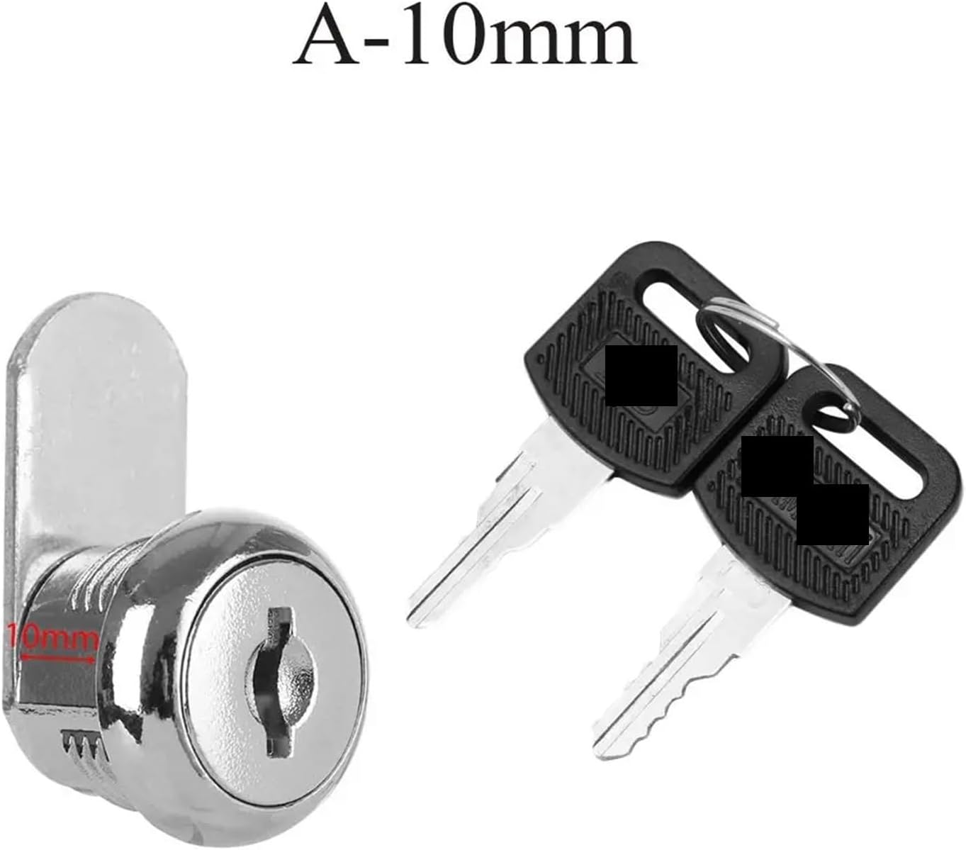 Security Cam Lock 5 Sets Cam Locks Multiple Sizes with 2 Keys for Door Cabinet Mailbox Drawer Cupboard(A-10mm)