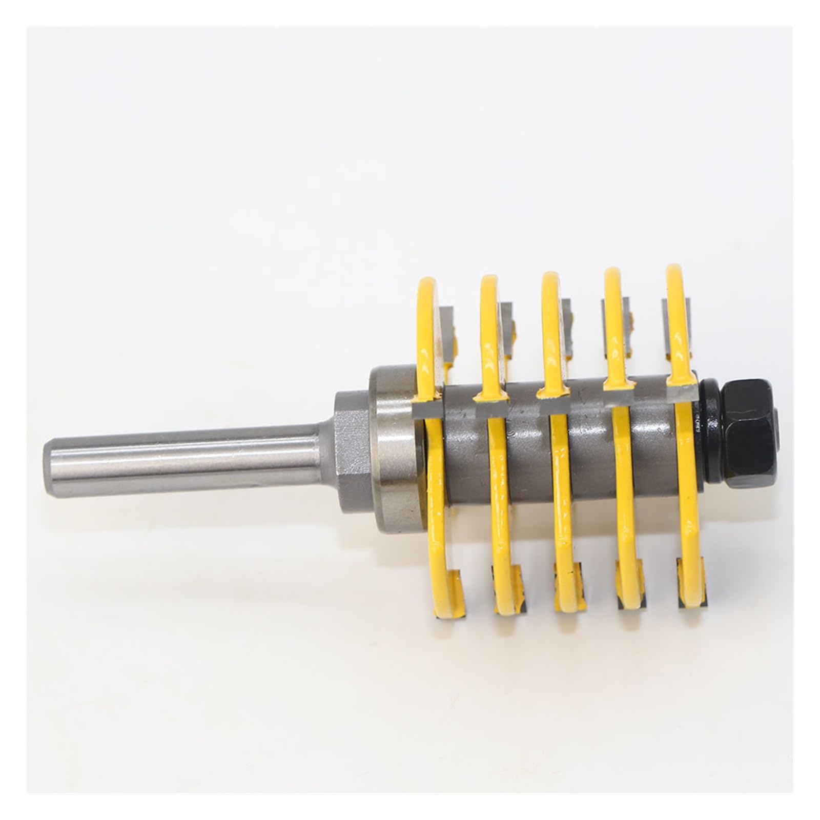 1Pc 8mm Shank 3 flet Anti-Kickback Design Box wspólne frezy regulowane 5 ostrze z węglika wolframu czop do drewna frezy narzędzia