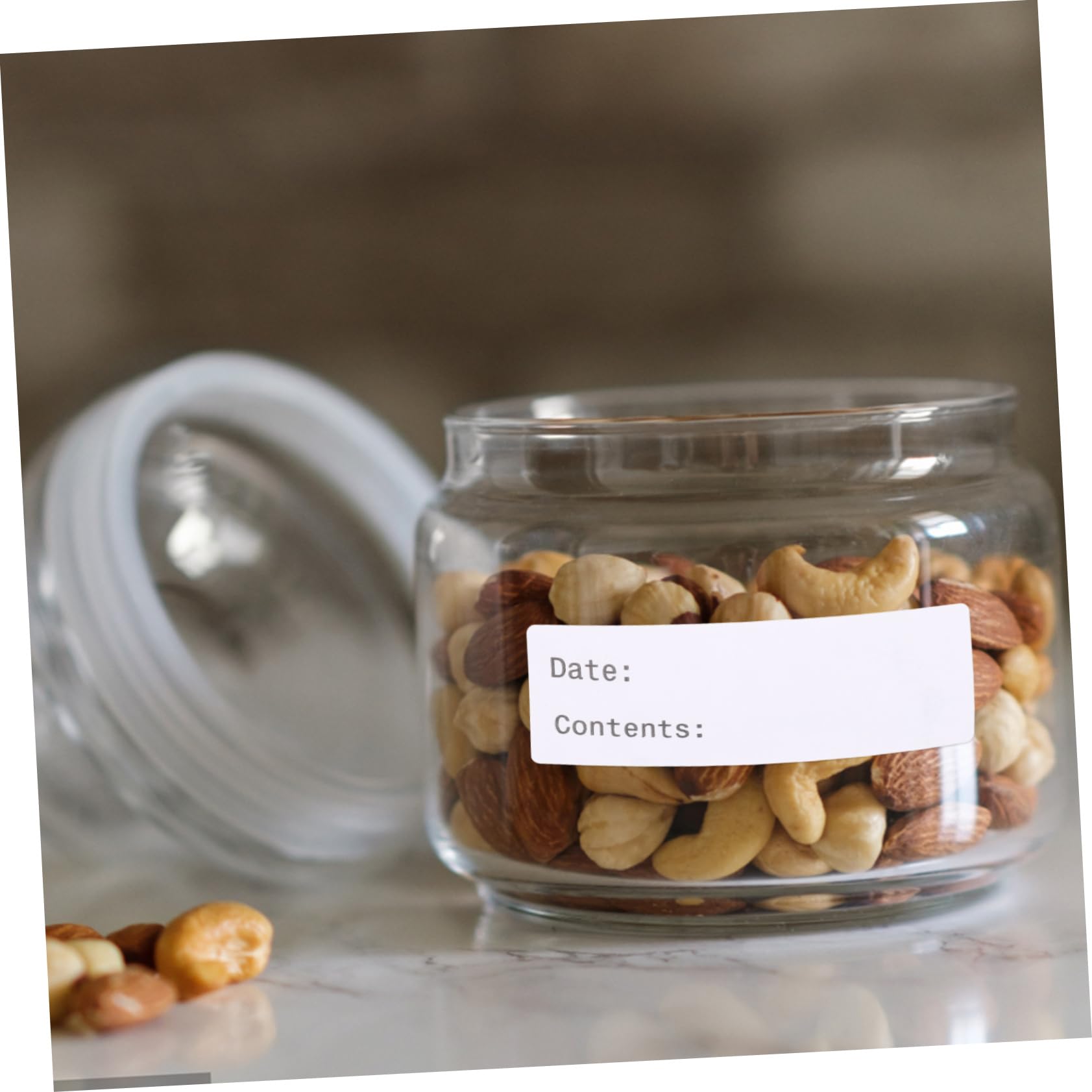 SHINEOFI 6rotoli Etichette Adesive Scrivibili Per Alimenti Stickers Per Data Di Scadenza Per Cucina e Congelatore Facili Da Applicare e Rimuovere