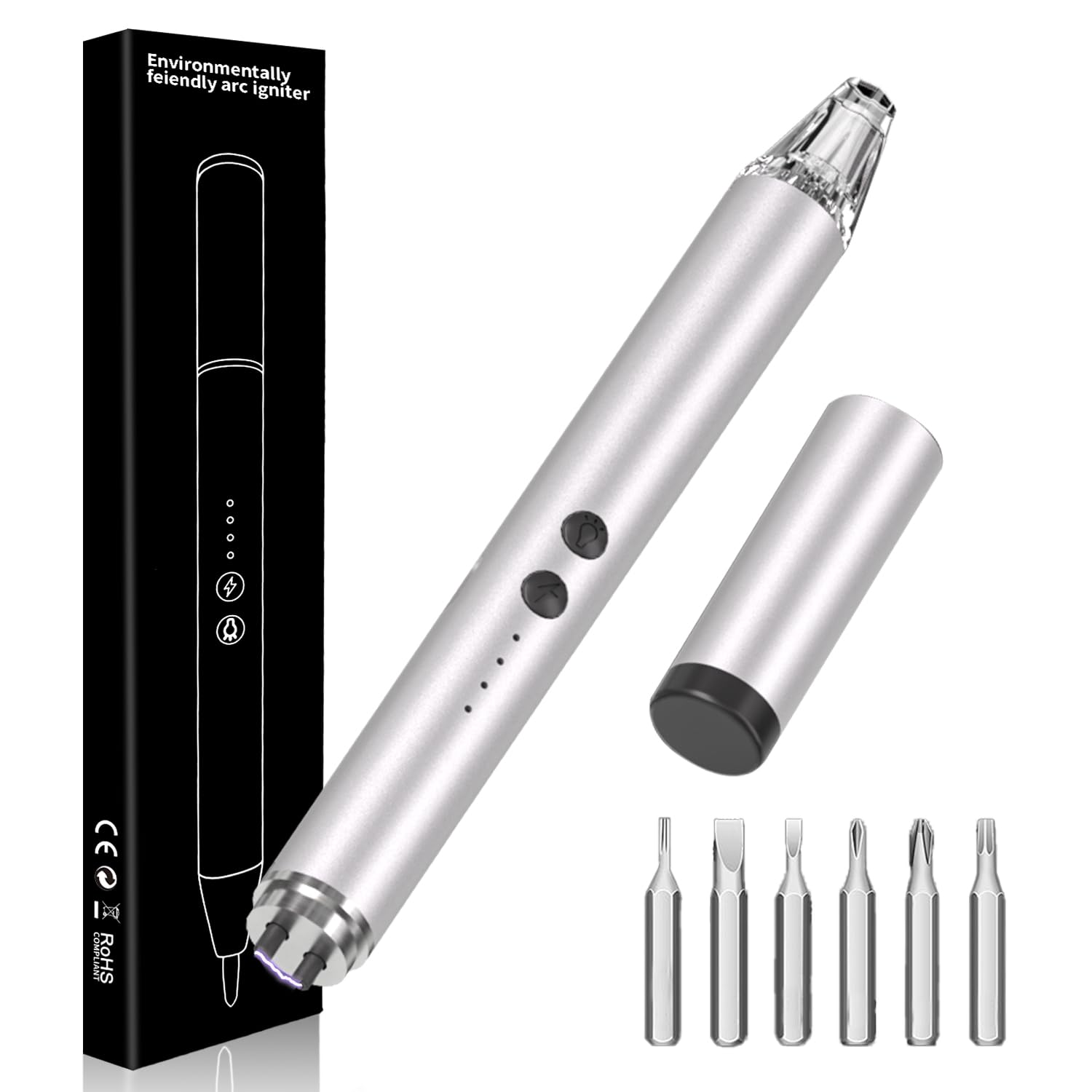 MEIRUBY Lighter Electric Candle Lighter with LED Stocking Stuffers for Adults Women Men Wife Nana Long Electronic Rechargeable