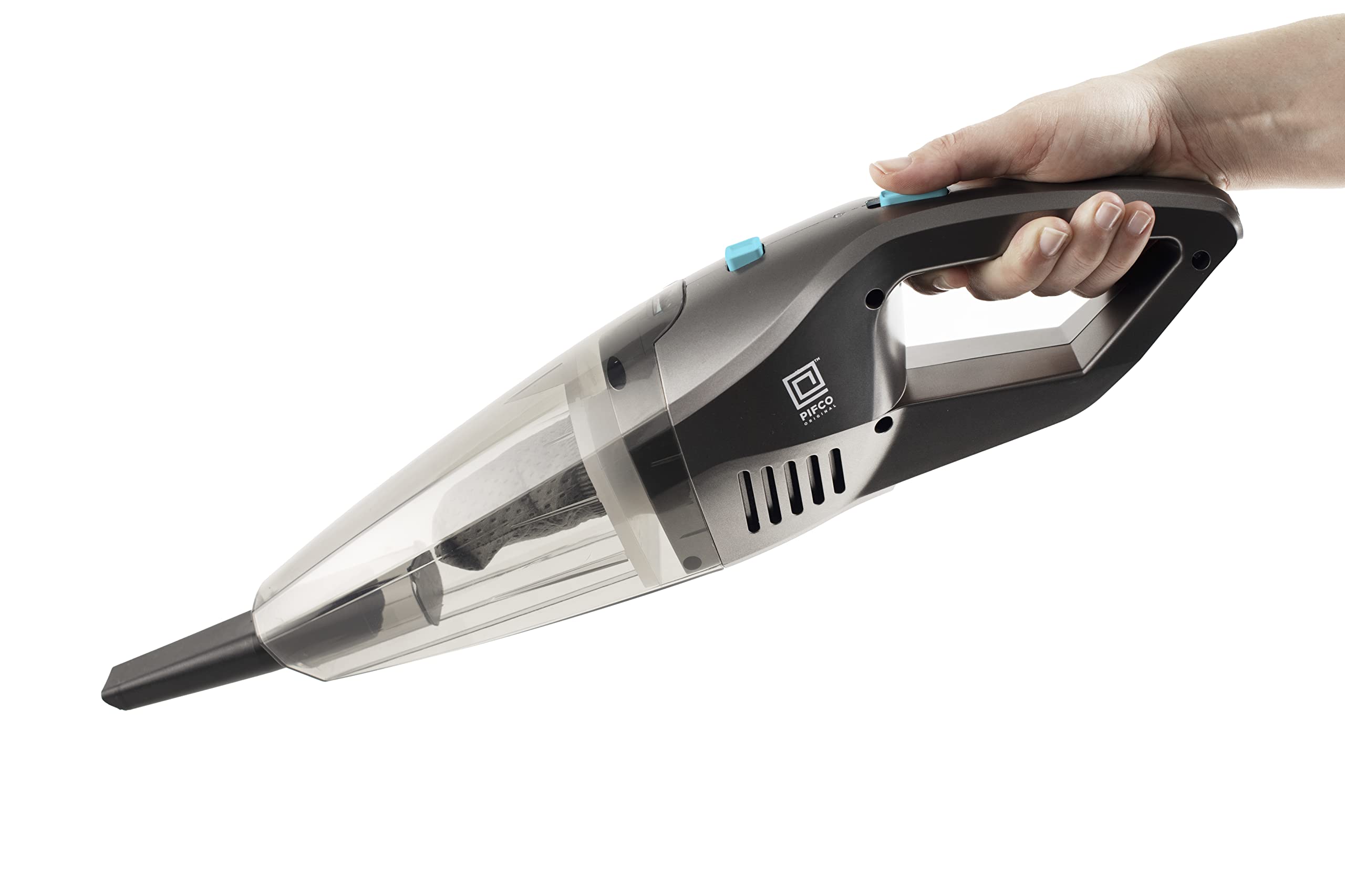 PifcoHandheld Cordless Vacuum Cleaner - Lightweight, Powerful 4kPa Suction, Long Battery Life, LED Lights, Washable Filter - Ideal for Car, Bed, and Sofa Cleaning