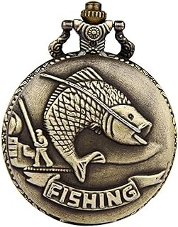 1 Peça Grande Corrente De Relógio De Bolso Carpa Com Pingente Colar De Quartzo Relógio De Bolso Mecânico Retrô Antigo Relógio De Bolso Steampunk Relógio De Bolso Mecânico