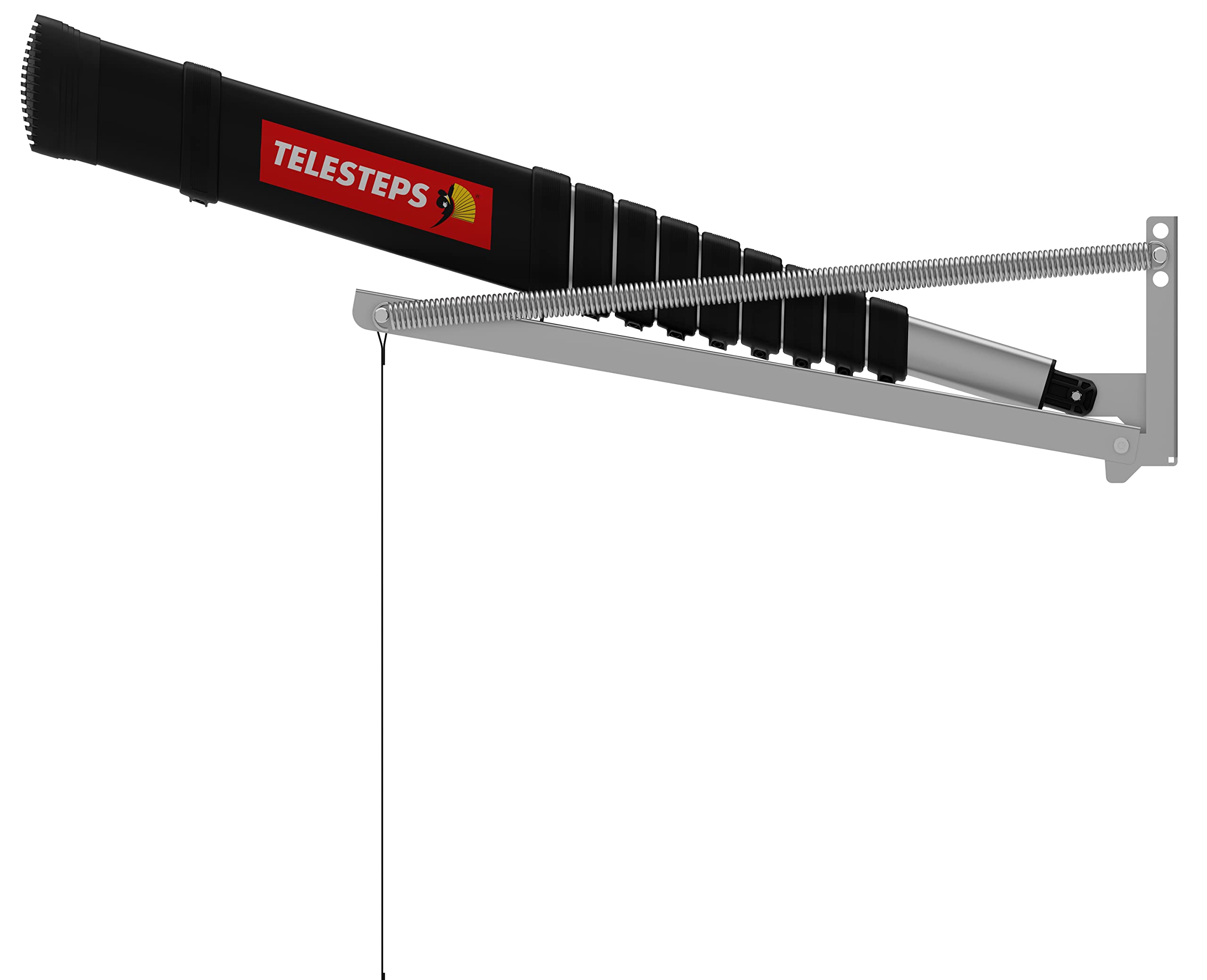 Escalera de ático 2,95 m de TELESTEPS I Made in Sweden I Loft Line I Escala de Calidad compacta con diseño Premium Patentado I Perfilado Antideslizante I en 14975 I 72527-541