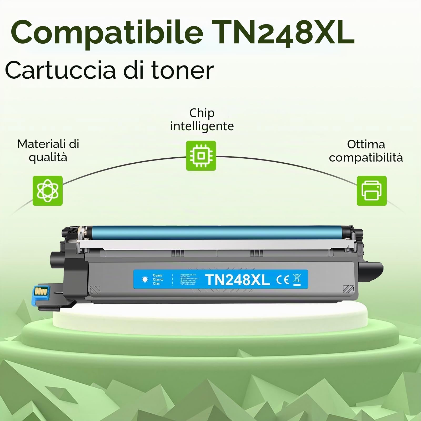 swiss toner TN248XL Compatibile con Brother TN-248XL TN248 TN-248VAL per Brother MFC-L3760CDW Toner MFC-L3740CDW MFC-L3740CDWE DCP-L3560CDW HL-L3240CDW HL-L3220CW 5 Pack
