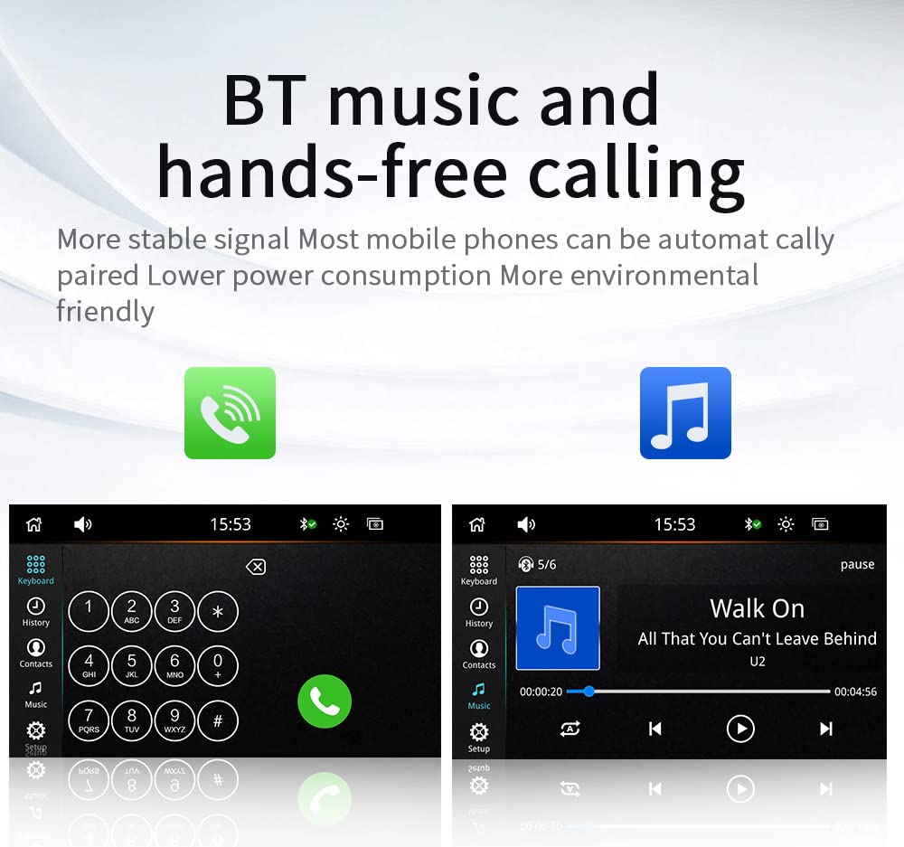 Estéreo inalámbrico portátil para automóvil Pantalla táctil IPS de 7 Pulgadas Compatible Apple Carplay y Android Auto Radio para automóvil con Bluetooth Manos Libres, Mirror Link, Transmisor FM, AUX