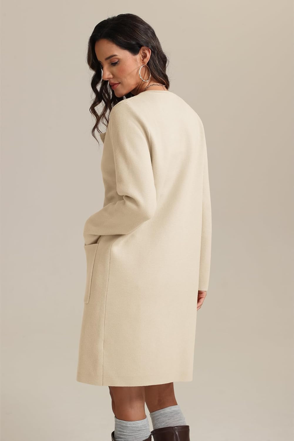 Womens Fall Sweater Open Front Knit Lightweight Cardigan Casual Long Coatigan Lady Jacket Coat Winter Outerwear 2026 - Image 4