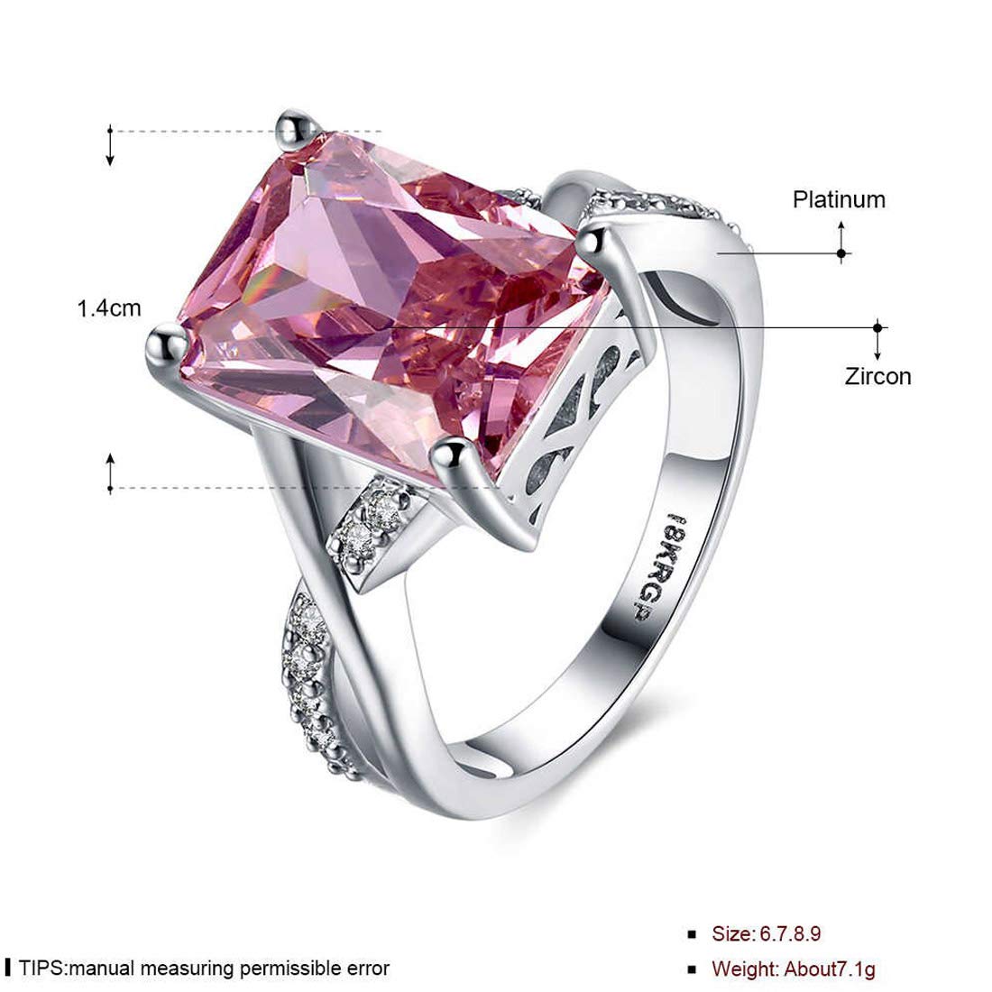 Crystal Silver Plated Swanky Ring (SMNJG-RNGG-5178)