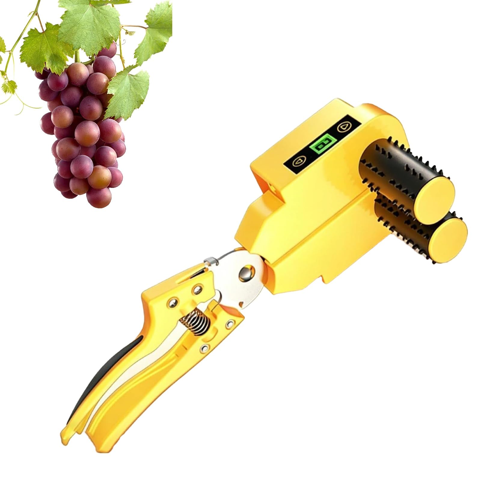 Forbici elettriche per diradamento dei Fiori d;UVA, cesoie manuali per diradamento dell;UVA con Schermo LCD, Durata della Batteria di 8-10 Ore, rulli in Morbido Silicone