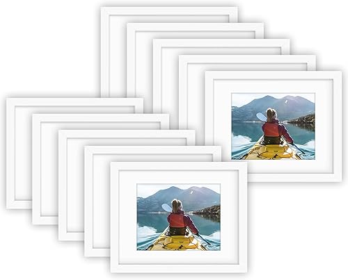 Miniatura 1 de Golden State Art, Marco de fotos marrón de 11 x 14 pulgadas para fotos de 8 x 10 pulgadas con paspartú o de 11 x 14 pulgadas sin paspartú, madera