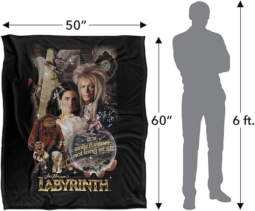Miniatura 5 de Labyrinth Only Forever - Manta con licencia oficial de tacto sedoso, súper suave, 50 x 60 pulgadas