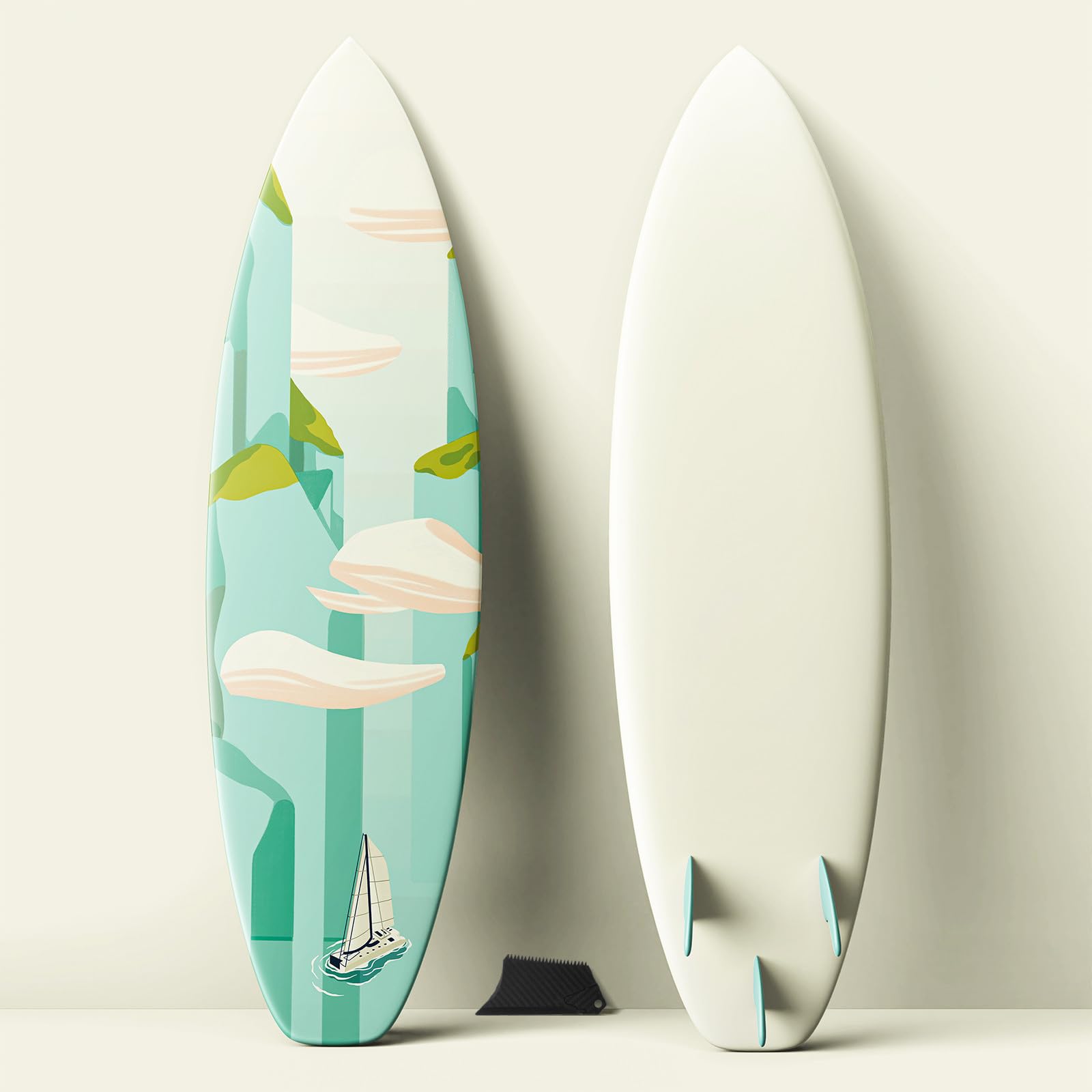 Peine Trapezoidal para Cera de Tabla de Surf con Textura de Carbono, ABS Resistente