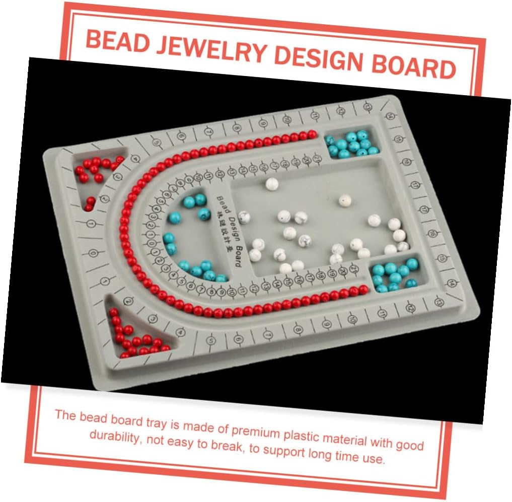 Ipetboom 2pcs Jewelry Beading Board Trays Craft Tool for Women Girls for Jewelry Design and Organization Smooth for Bracelet Necklace Making