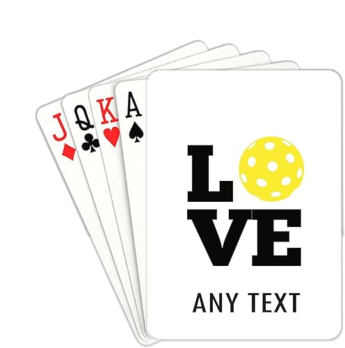 Deargifts Cartas de juego de pickleball personalizadas, cartas divertidas de póquer, baraja personalizada de cartas de juego temáticas, regalos de