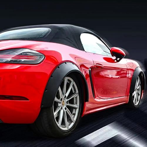 Miniatura 8 de Juego de 4 guardabarros universales de 31.496 in, kit de cuerpo ancho flexible, arcos de rueda, protector de arco de rueda de poliuretano duradero