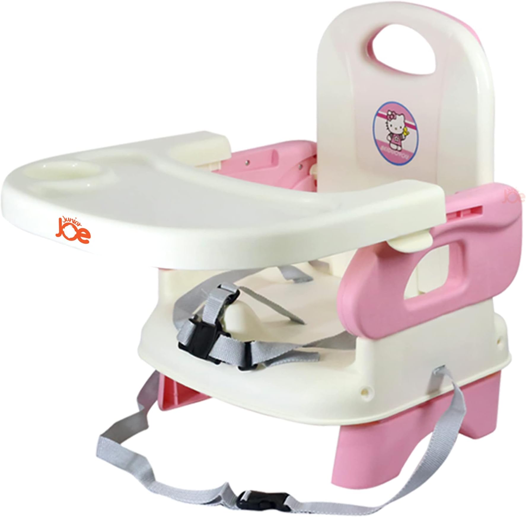 2 in 1 Baby Booster Seat With Removable Dining Tray and Safety Belt (PINK)