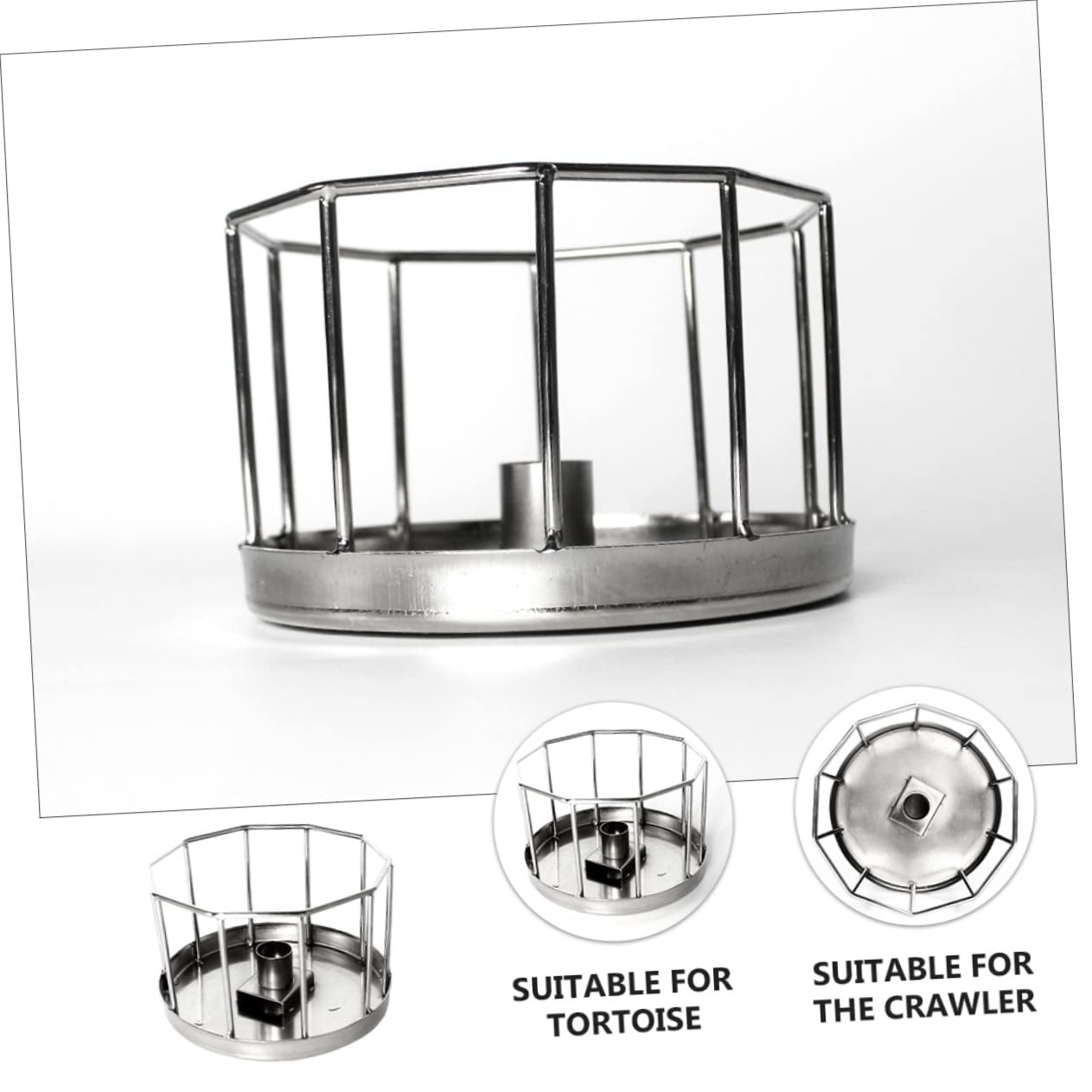 BESPORTBLE Abbeveratoio per Rettili in Acciaio Inossidabile, Design Automatico, Superficie Liscia, Sicuro per Lucertole e Gechi, per Terrario