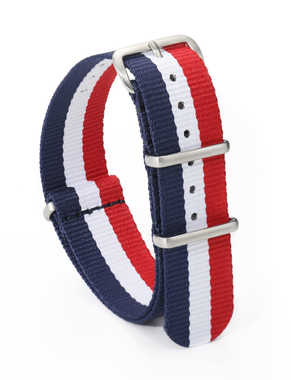 TACTICAL FROG Nylon Watch Band 18mm 19 mm 20mm 22 mm 24 mm, Waterproof Military Watch Straps Replacement for Men Women, With Stainless Steel Buckle