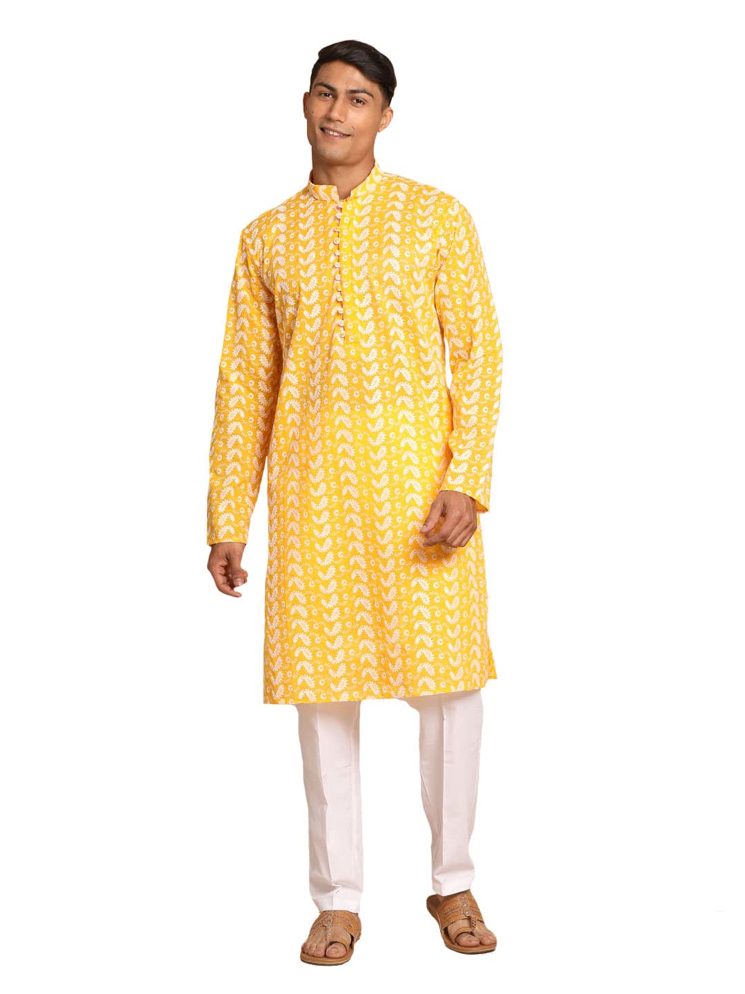 vastramay Men's Pure Cotton Kurta Pyjama Set (I)-picture-43