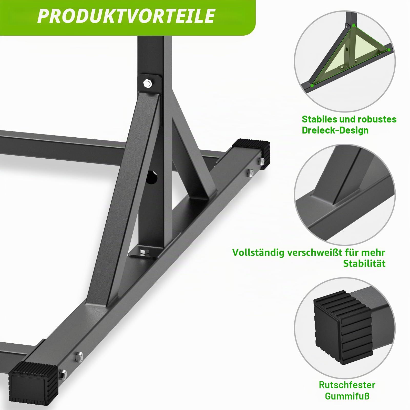 SELEWARE klimmzugstange Freistehend Power Tower - mit Dip Station Power Rack Verstellbare Kraftturm für 2" x 2" und 1" Loch Home Gym Dip Stange 226.8 KG Kapazität