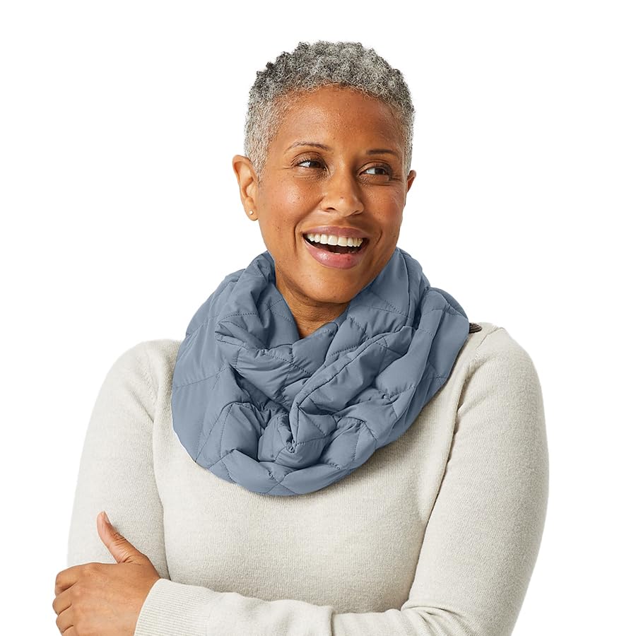 PYVOT Swirl Scarf Infinity Design Weighted Neck Wrap Light Blue